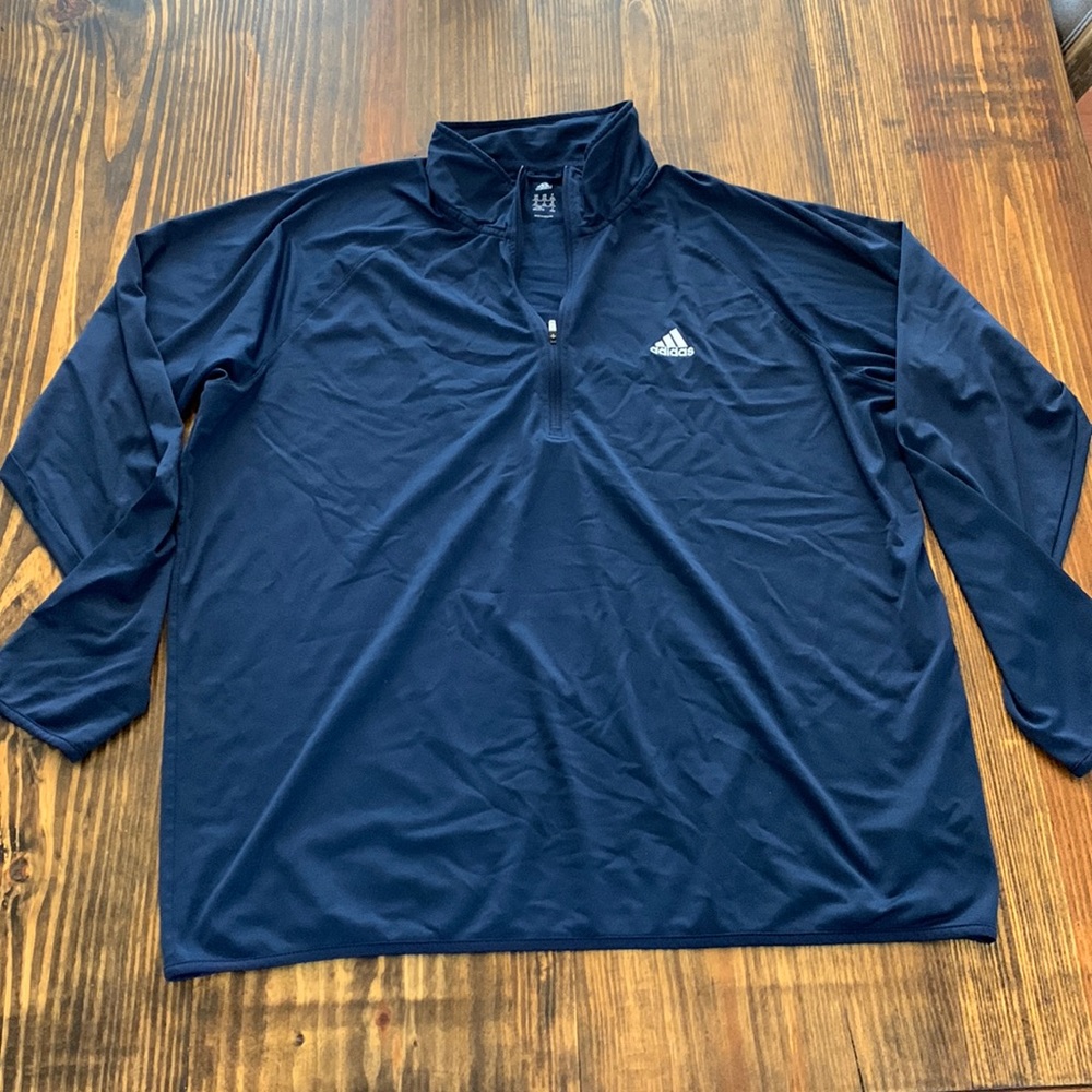 Half zip long sleeve navy pullover. Size XXL